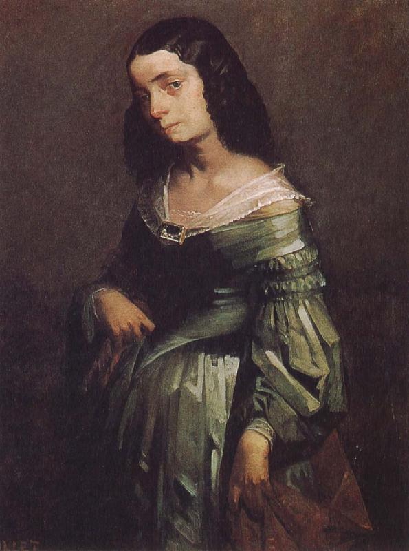 Jean Francois Millet Portrait of Fise oil painting image